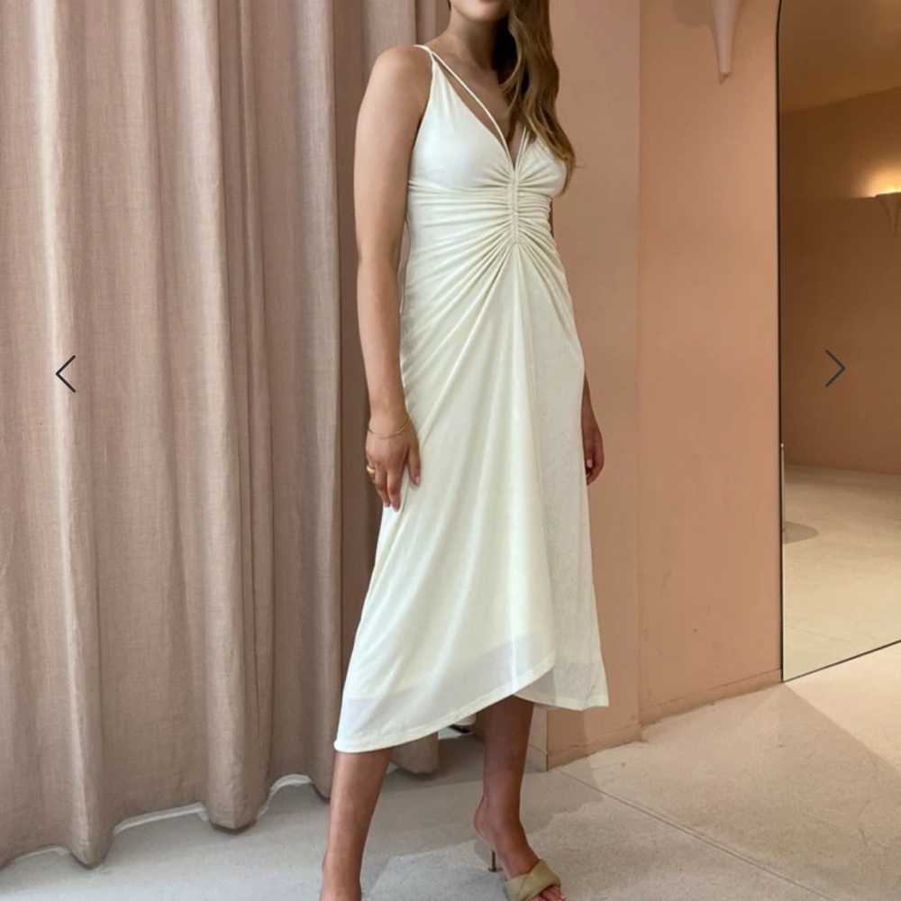 Chic Ivory Midi Dress
